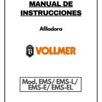 Manual de instrucciones Afiladora Vollmer EMS / EMS-L / EMS-E / EMS-EL