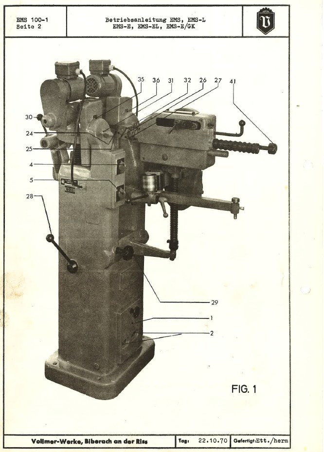 Manual de instrucciones Afiladora Vollmer EMS / EMS-L / EMS-E / EMS-EL