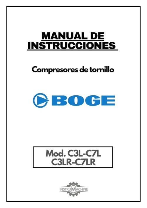Manual de instrucciones Compresor BOGE C3L–C7L / C3LR–C7LR