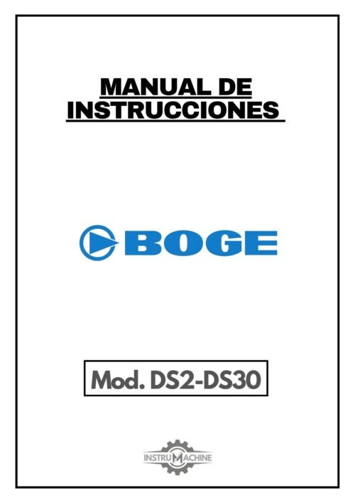 Manual de instrucciones Secador frigorífico BOGE DS2–DS30