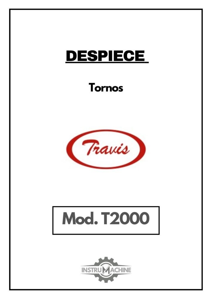Portada Despiece Torno Travis T-2000