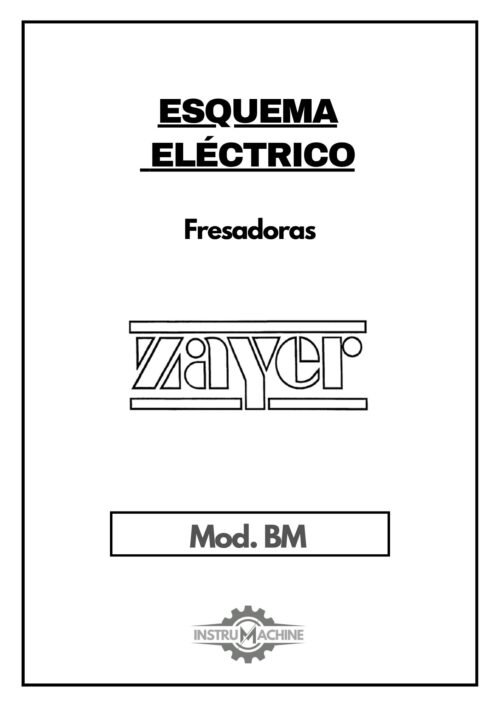 Zayer BM-1 Esquema eléctrico Fresadora ZAYER BM